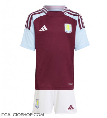 Aston Villa Prima Maglia Bambino 2024-25 Manica Corta (+ Pantaloni corti)